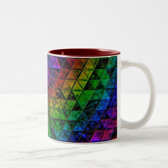 Pride Glass  Two-Tone Coffee Mug (Right)