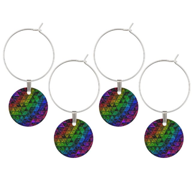 Pride Glass  Wine Charm (Staggered)