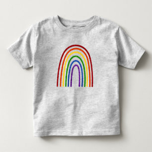 Pride Glitter Handdrawn Rainbow Toddler T-shirt