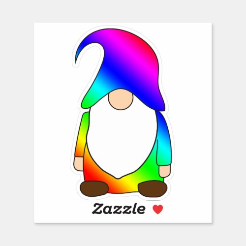 Pride Gnome Decal _ Rainbow