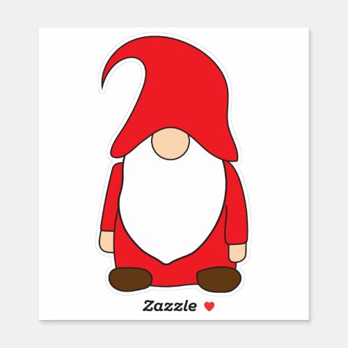 Pride Gnome Decal _ Red