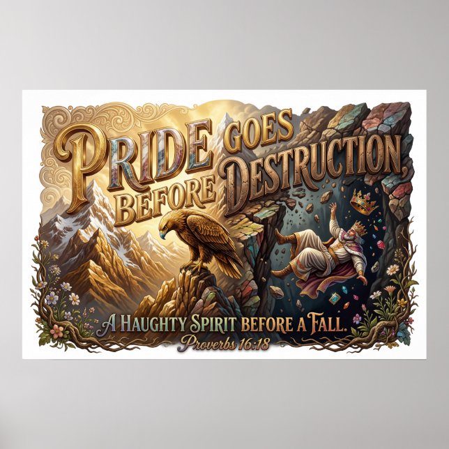 Pride Goes Before Destruction Haughty Spirit Falls Poster (Front)