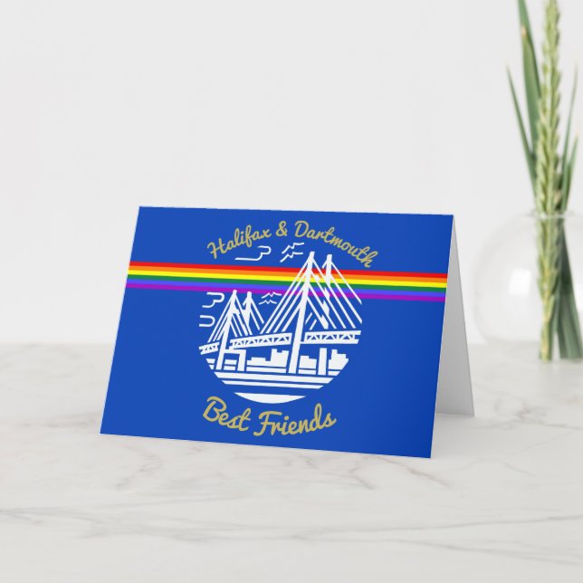 Pride Halifax Dartmouth best friends greeting card (Front)