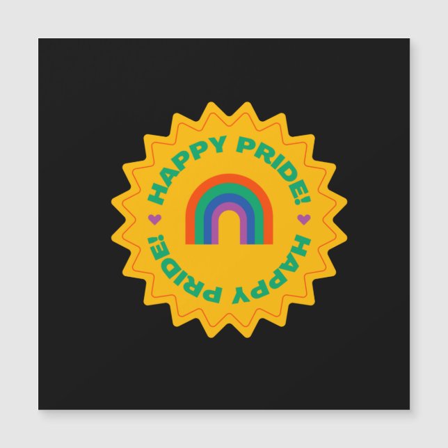 Pride. Happy pride. Gay love. rainbow color    (Front)