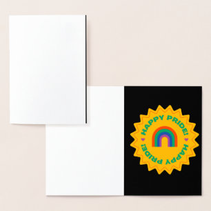 Pride. Happy pride. Gay love. rainbow color    Foil Card