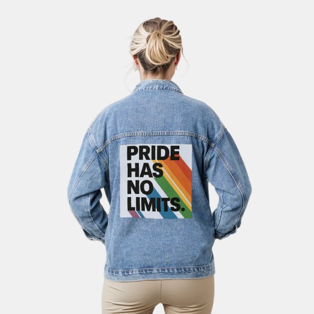 Pride Has No Limits | Disability Pride Month  Denim Jacket (Model)