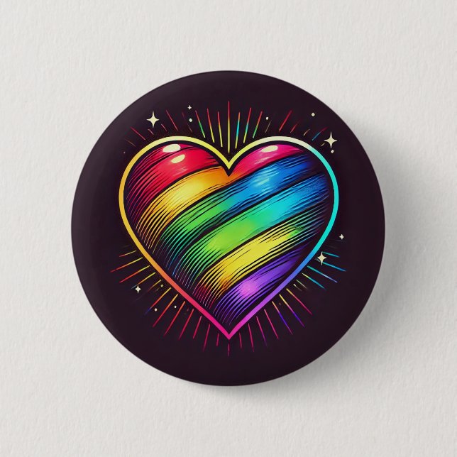 Pride Heart Badge Button (Front)
