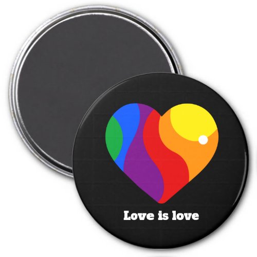 Pride Heart Black Magnet 01