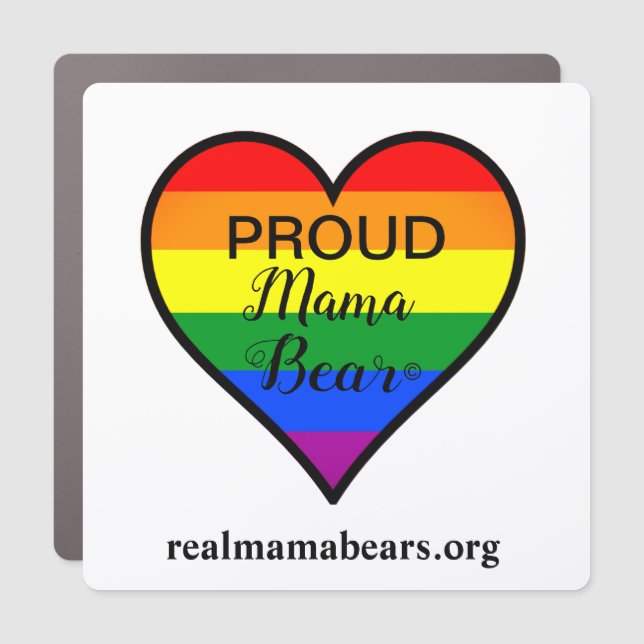 Pride Heart Car Magnet (Front)