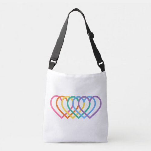 Pride heart carrying long carrier bags