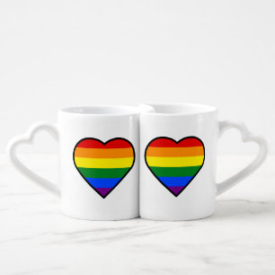 PRIDE HEART COFFEE MUG SET