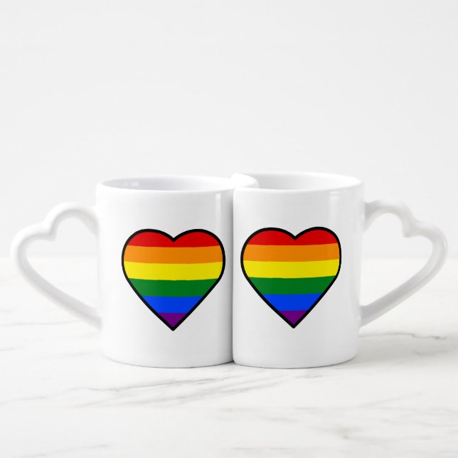 PRIDE HEART COFFEE MUG SET (Front Nesting)