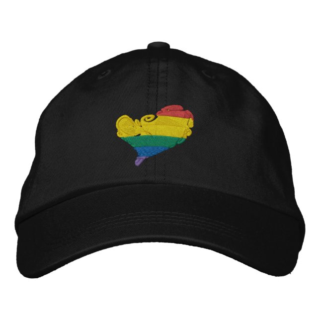 Pride HeART Embroidered Baseball Hat (Front)