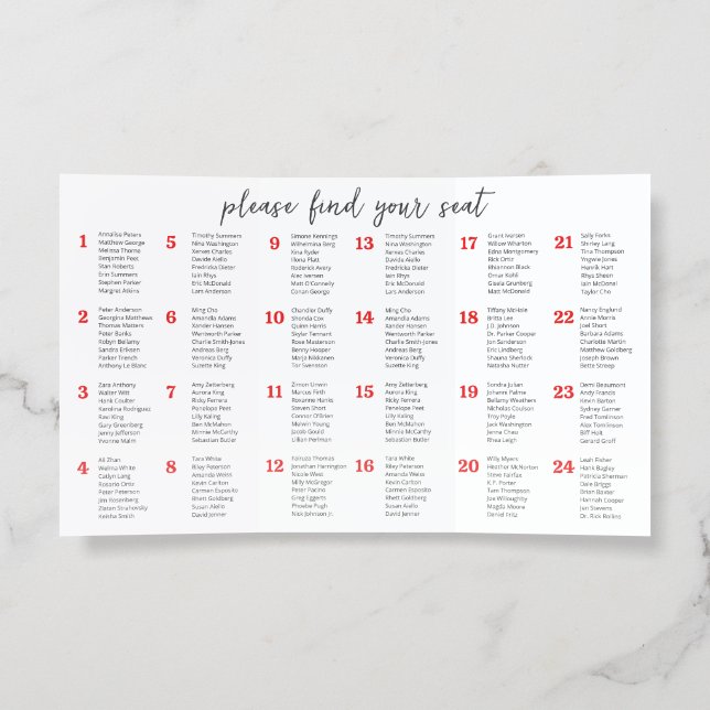 Pride Heart LGBTQ Seating Chart Wedding Program Brochure (Inside)