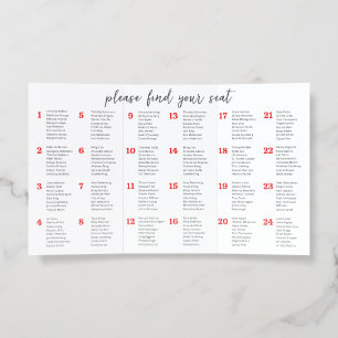 Pride Heart LGBTQ Seating Chart Wedding Program Brochure