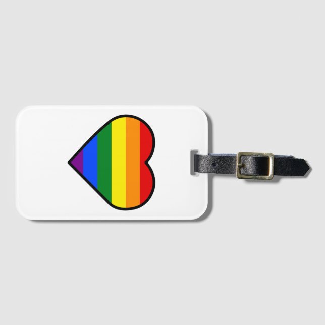 PRIDE HEART LUGGAGE TAG (Front Horizontal)