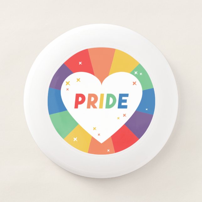 Pride Heart Sparkle Wham-O Frisbee (Front)