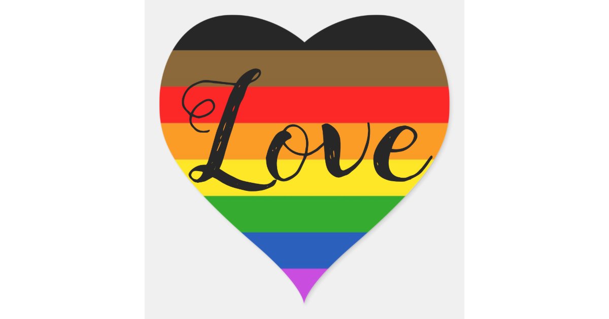 Pride Heart Sticker | Zazzle.com