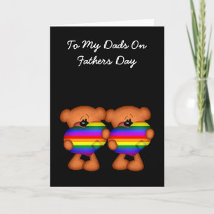 Pride Heart Teddy Bear Fathers Day Card