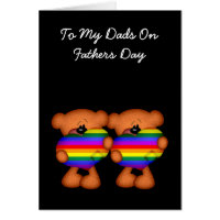 Pride Heart Teddy Bear Fathers Day Card