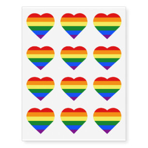 PRIDE HEART TEMPORARY TATTOOS