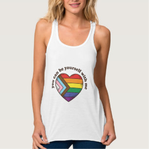 Pride Heart You Can Be Yourself With Me Shirt Desi