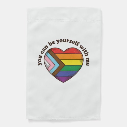 Pride Heart You Can Be Yourself With Me Shirt Desi Garden Flag