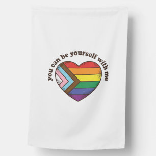 Pride Heart You Can Be Yourself With Me Shirt Desi House Flag