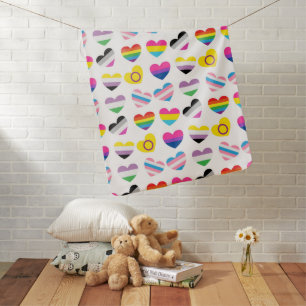 Pride Hearts Baby Blanket