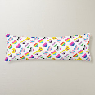 Pride Hearts Body Pillow
