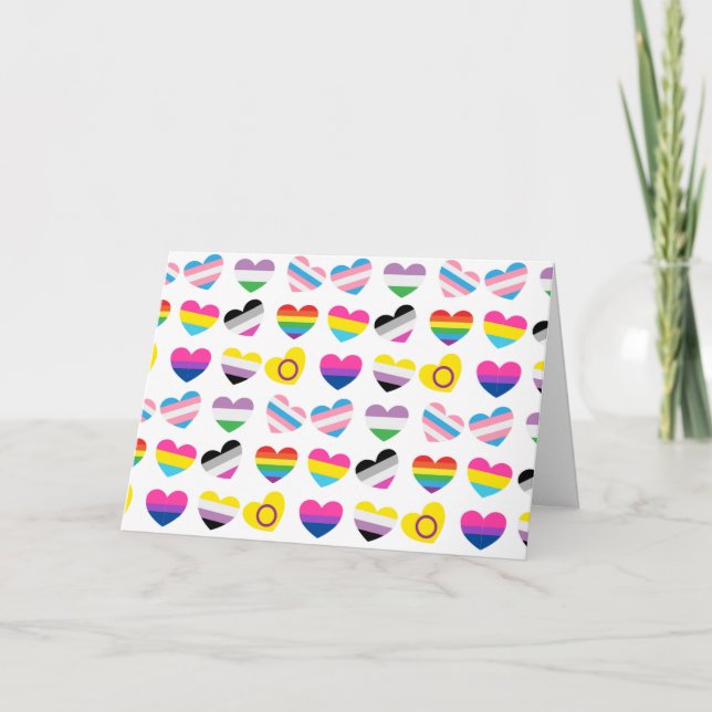 Pride Hearts  Card (Front)
