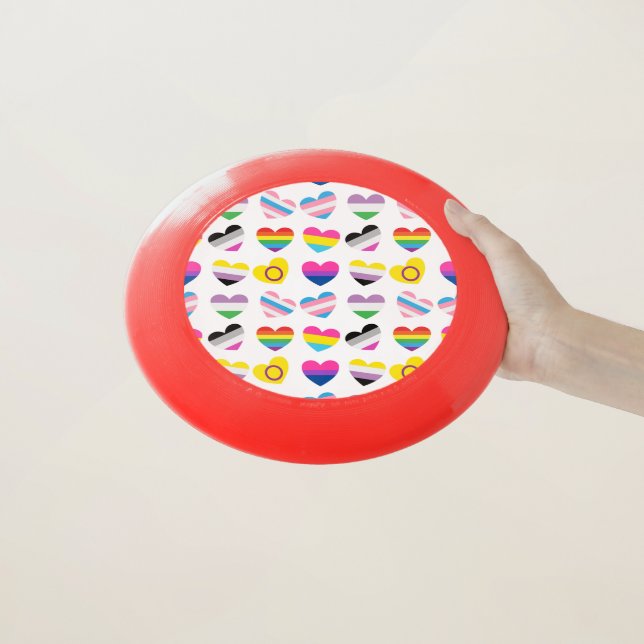 Pride Hearts Frisbee (In Hand)