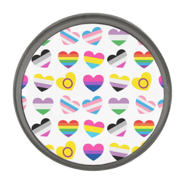 Pride Hearts Lapel Pin (Front)