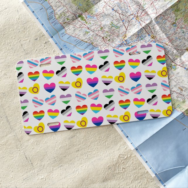 Pride Hearts License Plate #2 (In Situ)