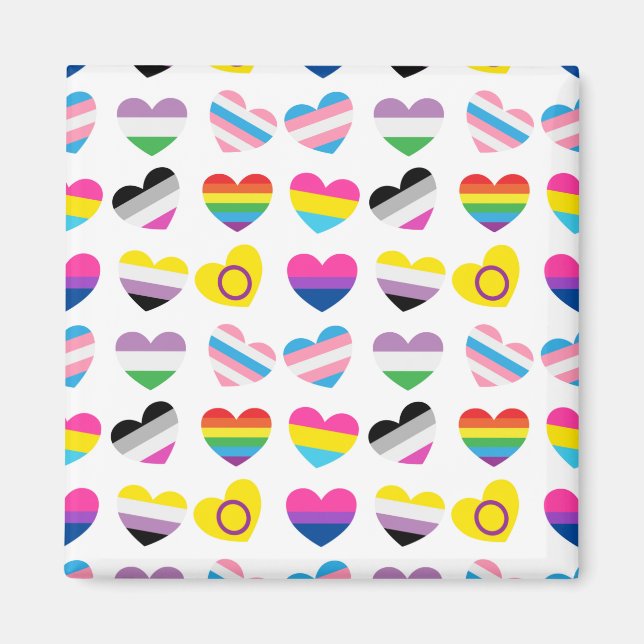 Pride Hearts Magnet (Front)