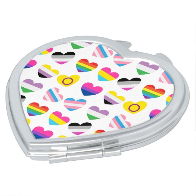 Pride Hearts Mirror Compact (Turned)