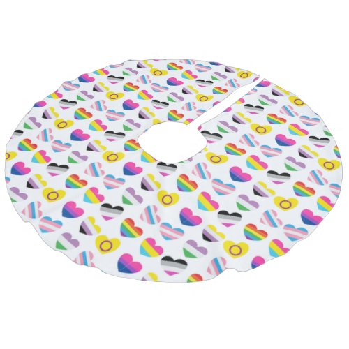 Pride Hearts Tree Skirt