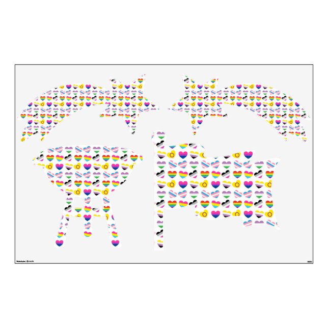 Pride Hearts Wall Decals (Front)