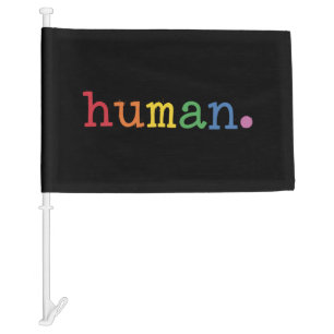 Pride Human LGBT Rainbow LGBTQ Equality Car Flag