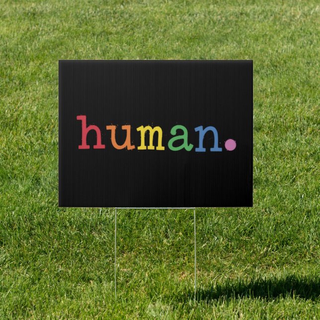 Pride Human LGBT Rainbow LGBTQ Equality Sign (Insitu)