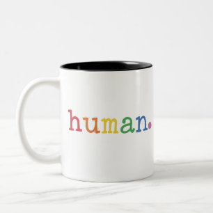 Pride Human LGBT Rainbow LGBTQ Equality Two-Tone Coffee Mug