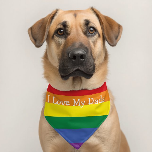 Pride I Love My Dads Pet Bandana Collar (Dog 2)