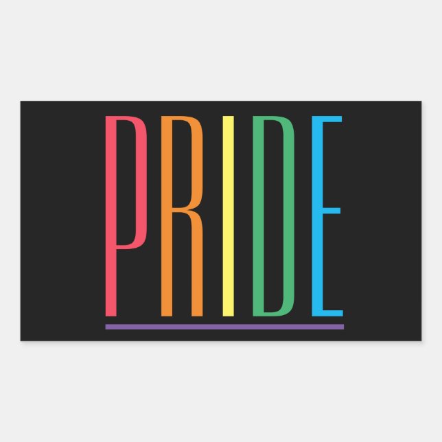 PRIDE II Rectangle Stickers (Front)