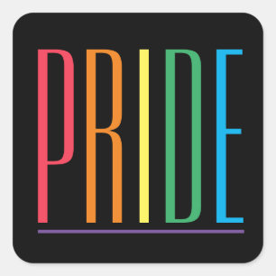 PRIDE II Small Square Stickers