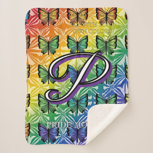 Pride in Flight Collection Sherpa Blanket (Front)