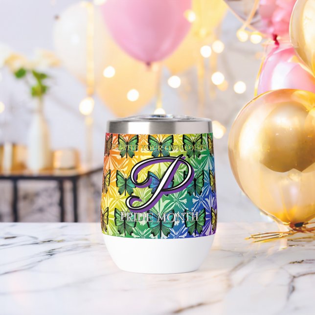 Pride in Flight Collection Thermal Wine Tumbler (Bachelor Party (Rotated))