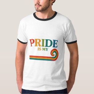 PRIDE in Motion Retro Rainbow T-Shirt