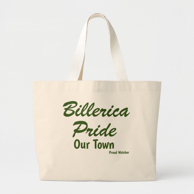 Pride in Our Town Billerica Pride Large Tote Bag (Front)