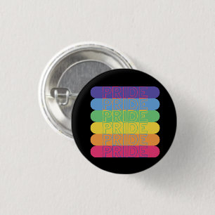 Pride in rainbow colors button