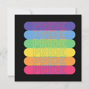 Pride in rainbow colors card